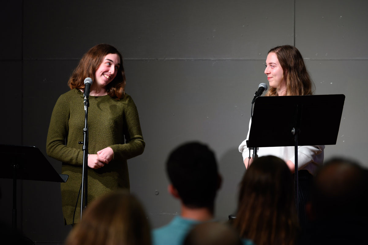 Isabella Cahill and Mia Nitekman performed a duet, singing For Good from the musical, Wicked. (Darin Reed photo)
