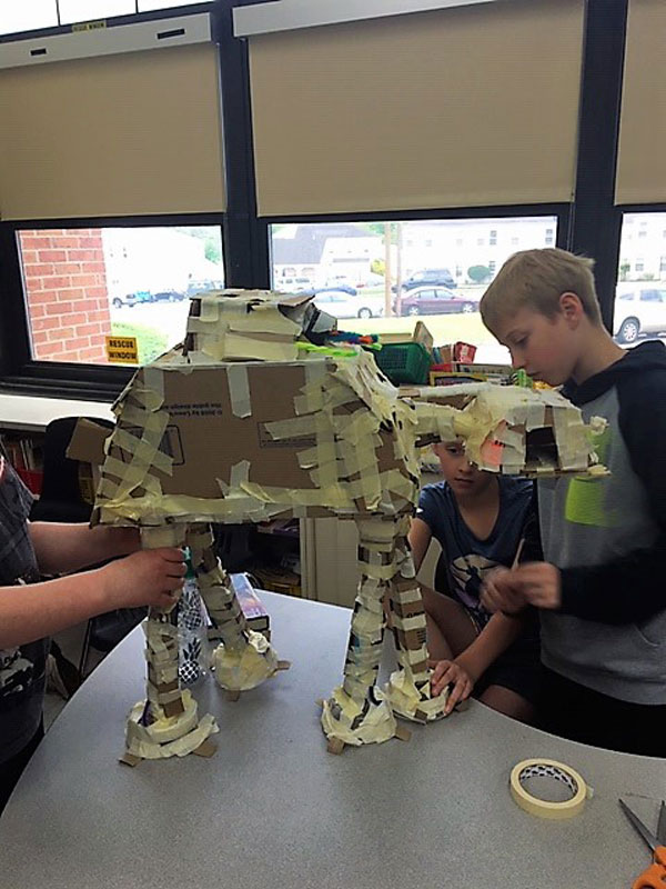 The STEM fourth graders used every bit of their intellect and resourcefulness to meet the challenge 
