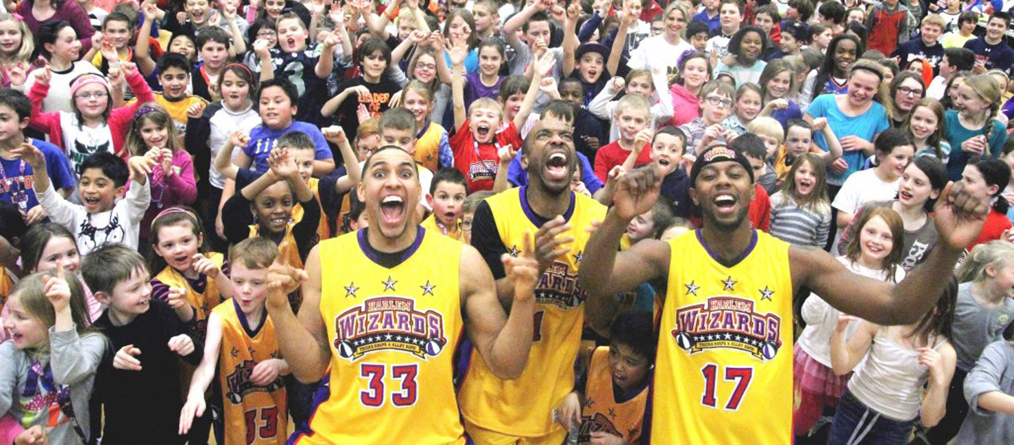 The Harlem Wizards will play the Huntington All-Stars team on Tuesday, April 9.