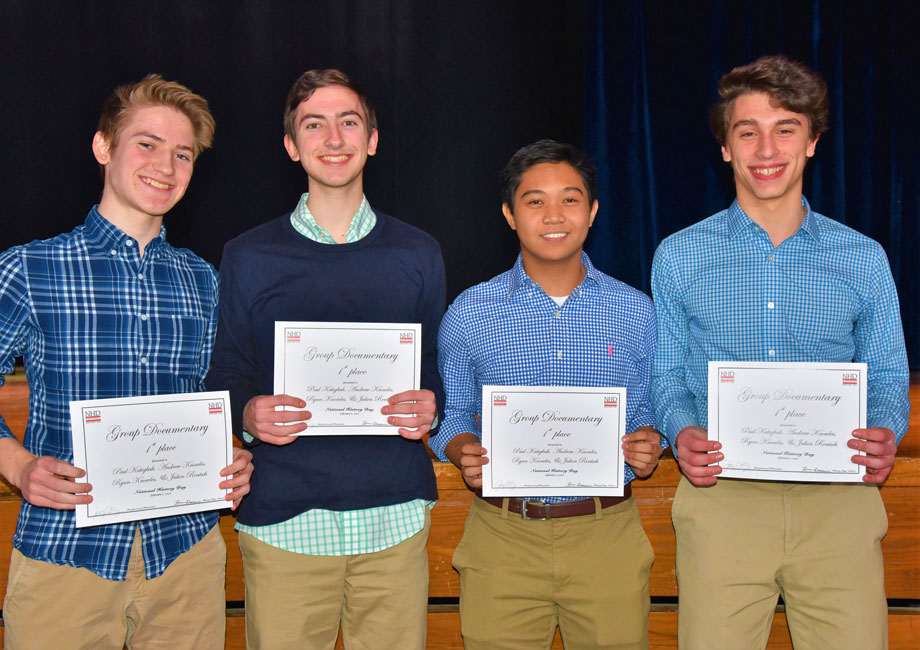 Andrew Knowles, Ryan Knowles, Paul Katigbak and Julien Rentsch are headed to the NHD regionals at Hofstra.