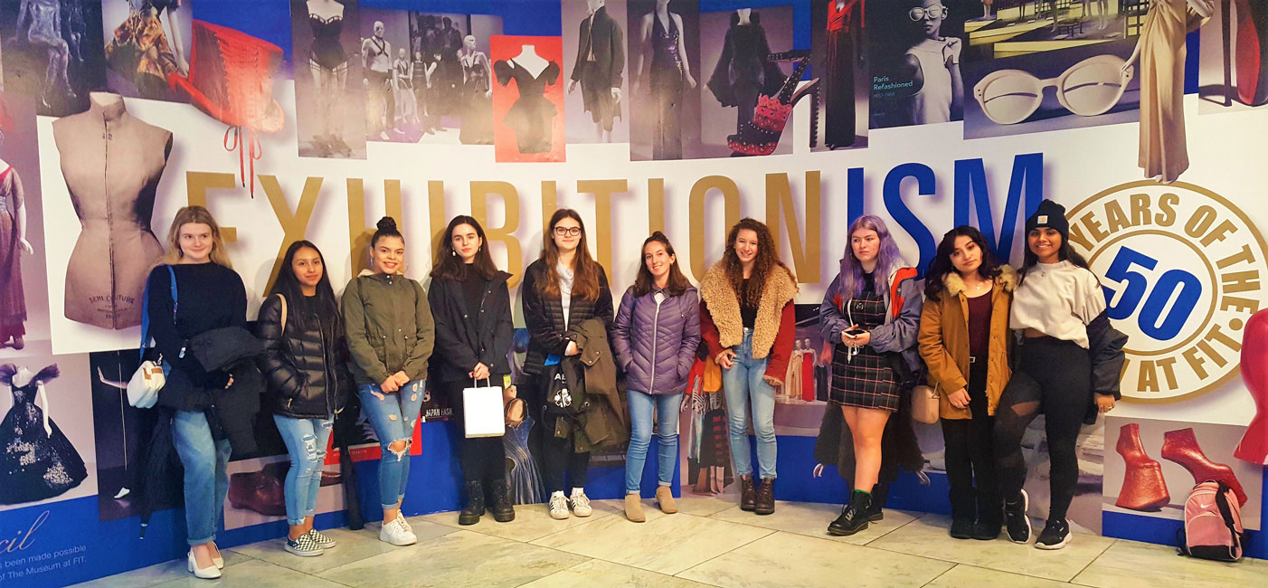 Huntington fashion program students recently visited Fashion Institute of Technology in Manhattan. 