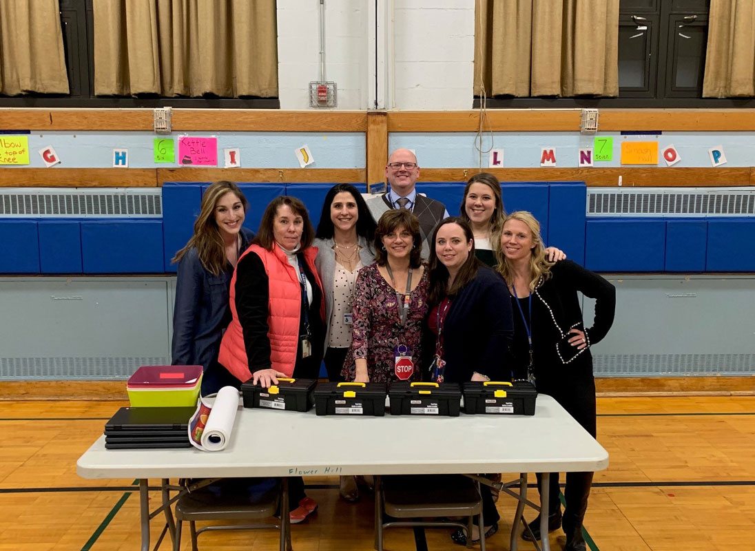 Flower Hill's Math Night saw many faculty and staff members volunteering their time.