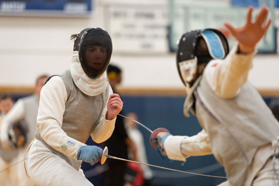 The Blue Devil boys' fencing team gave the sport everything they had this winter. (Darin Reed photo)