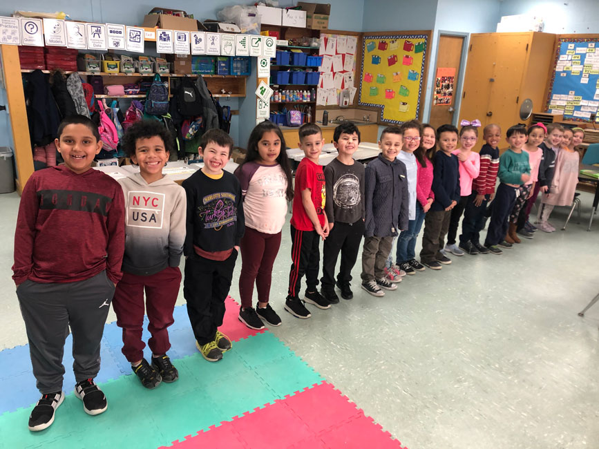 Washington Primary School first graders participated in a Sanford Harmony social and emotional learning lesson this week 