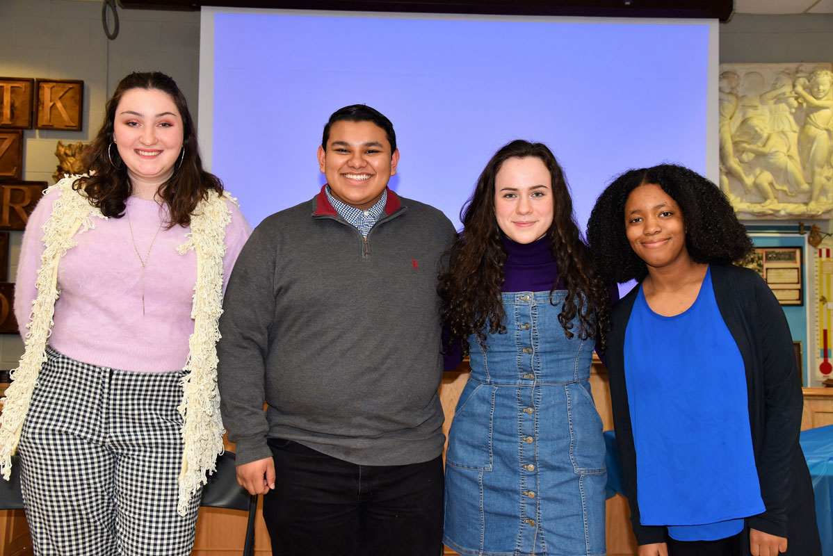 Huntington High School's Art Honor Society's executive board is an enthusiastic group of teenagers
