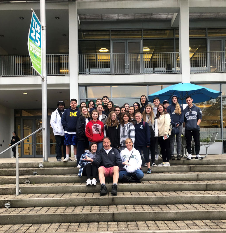Huntington High School Habitat for Humanity members at Tulane University last week.