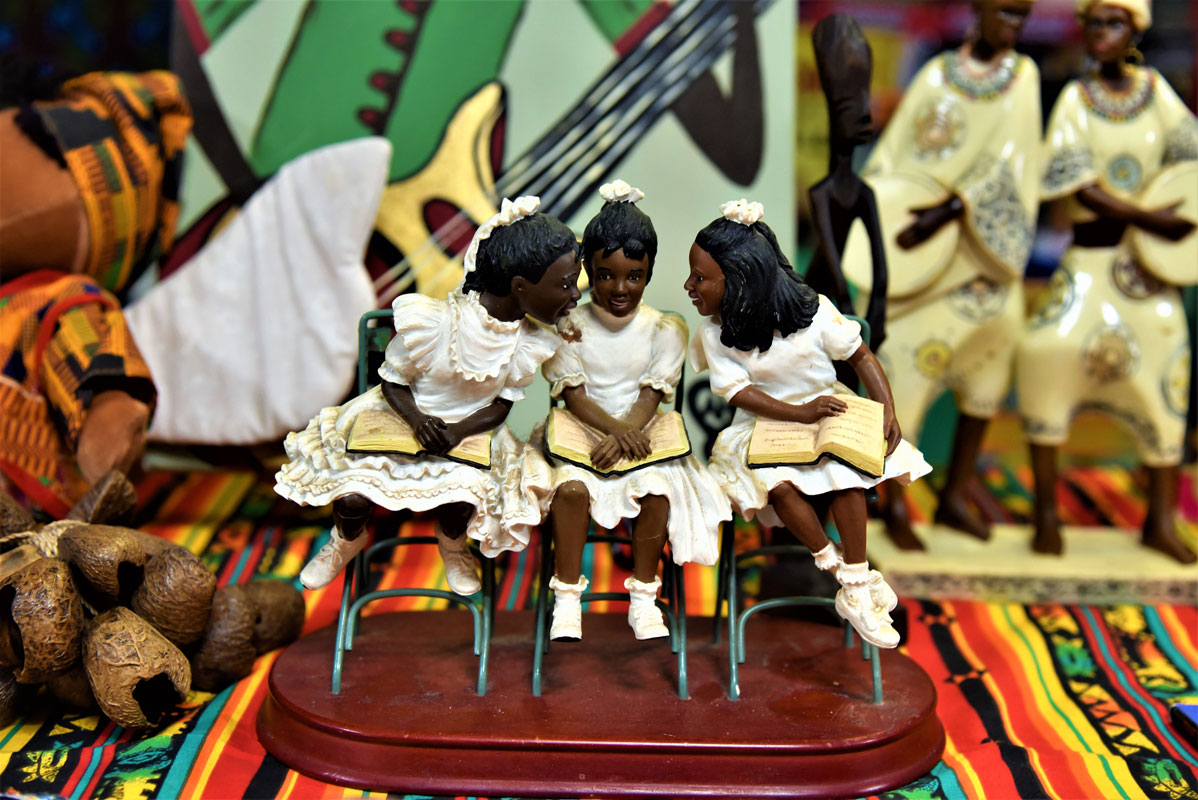 The Black History Month display at Finley Middle School is the largest exhibition ever
