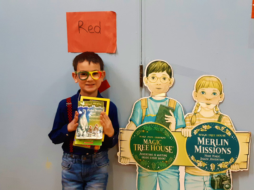 Flower Hill School students were all pumped up about  a recent book swap
