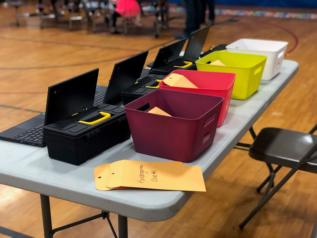 Flower Hill School's Math Night drew dozens of students to an evening at the school.