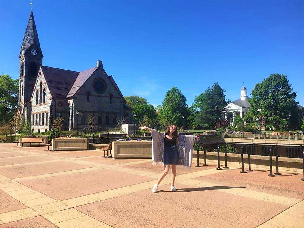 Isabella Cahill feels right at home on the UMass Amherst campus.