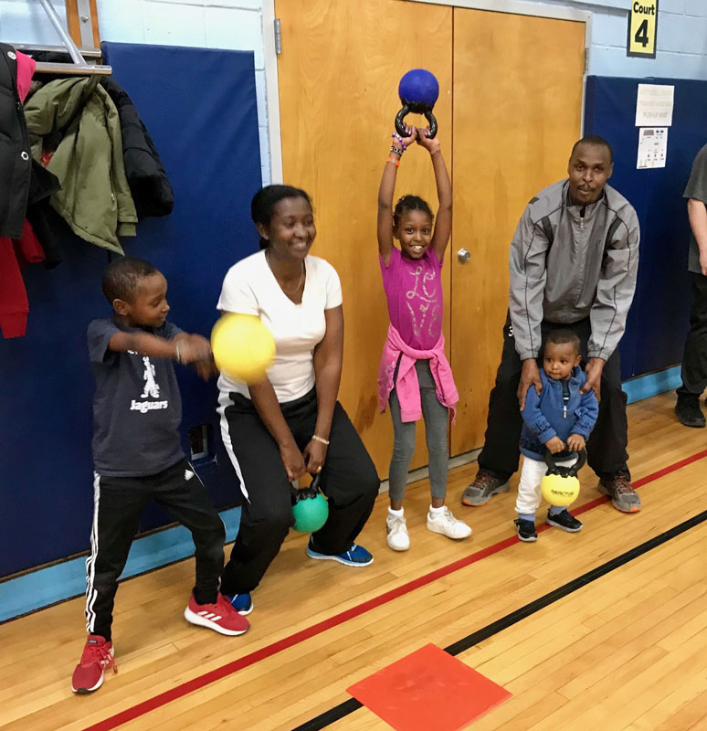 Jefferson School's Family Fitness Night proved to be fun for everyone.