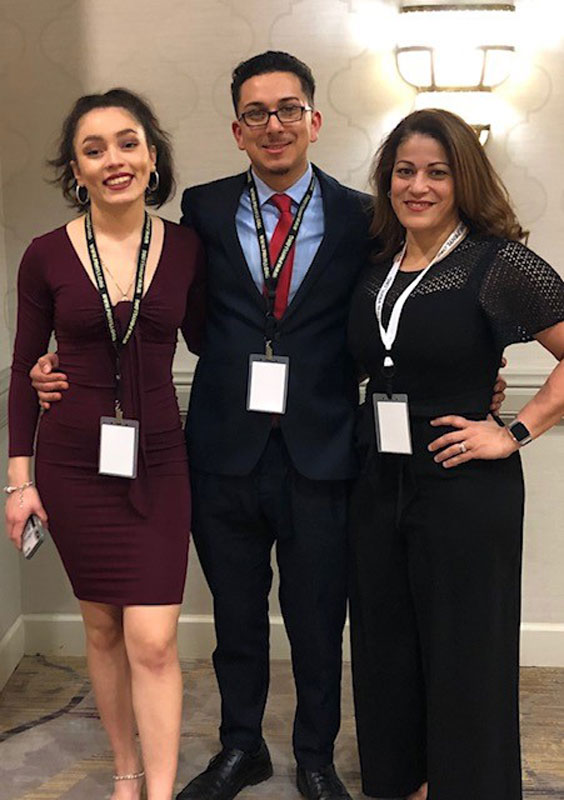 Ilsi Martinez Euceda and Erlyn Flores Reyes with Judy Goris Moroff in Albany.