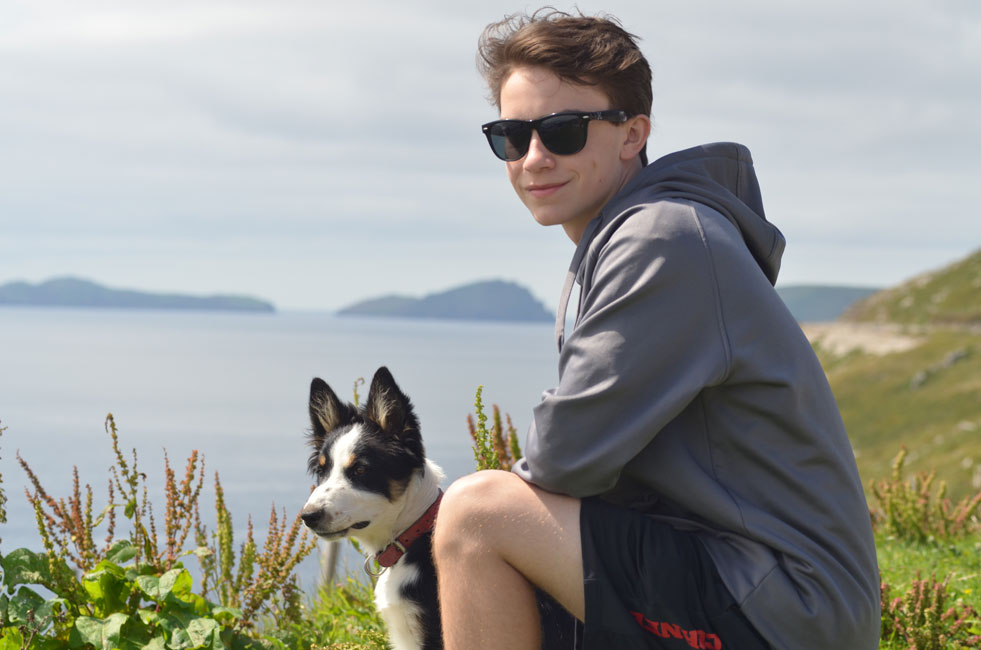 Huntington junior Ryan Williams at the Dingle Peninsula, Ireland,