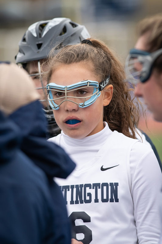 Huntington eighth grader Laurel Bonn is one of the team's top young players. (Darin Reed photo.)