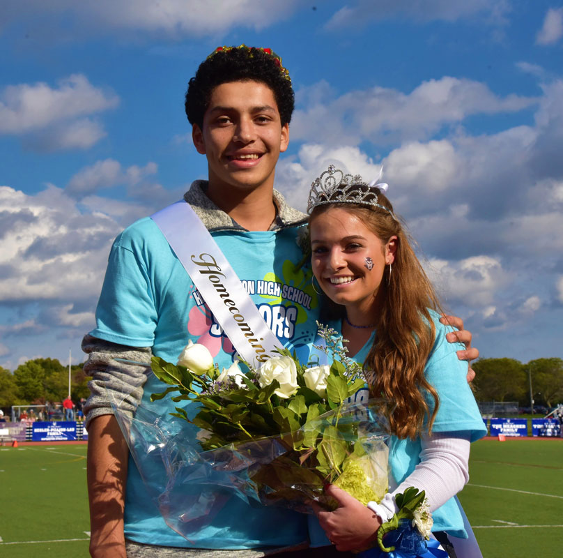 Huntington Homecoming Day 2018 King and Queen Danny Arias and Ashlyn Case.