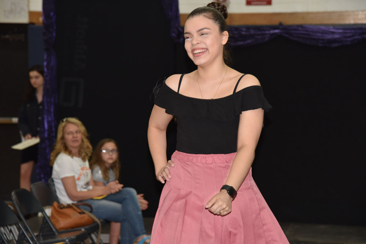 Huntington students looked great in the hip designs at the fashion show.
