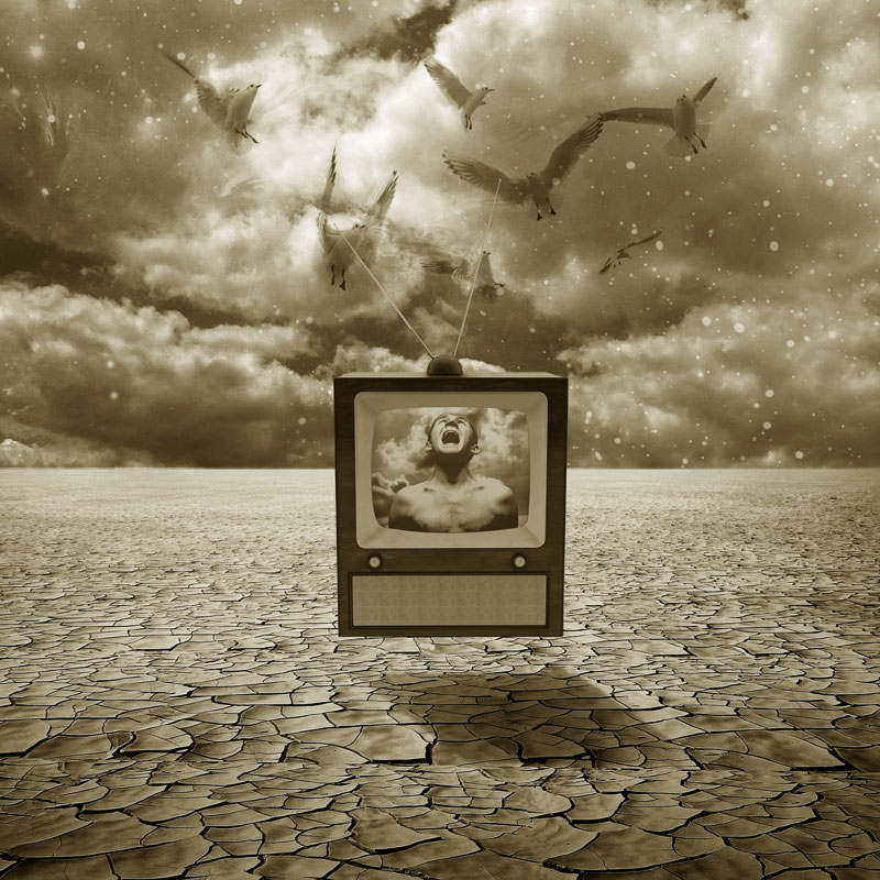 Abraham Rodriguez's digital art piece titled Muted Emotions is on exhibit.
