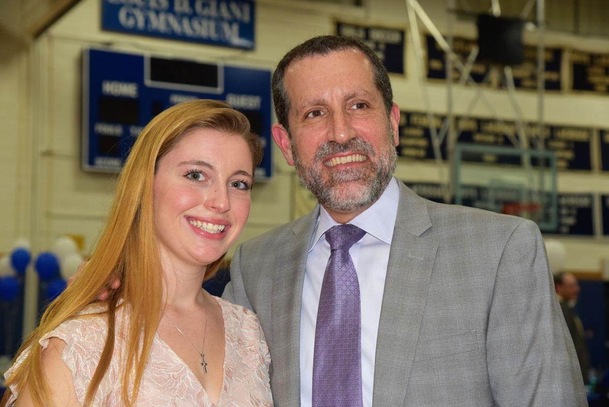 Senior Cameron Fehrs with Huntington Superintendent James W. Polansky (3)