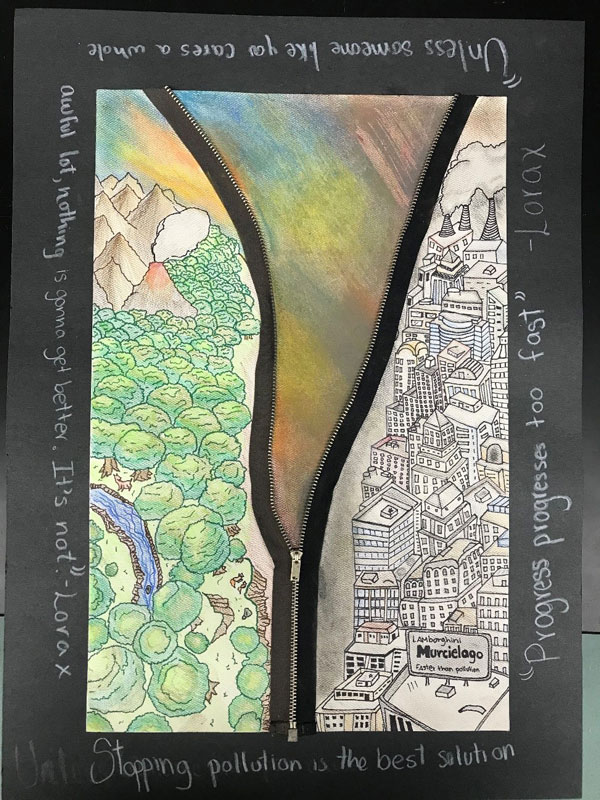 Naysa Escobar's poster won first place for creativity.