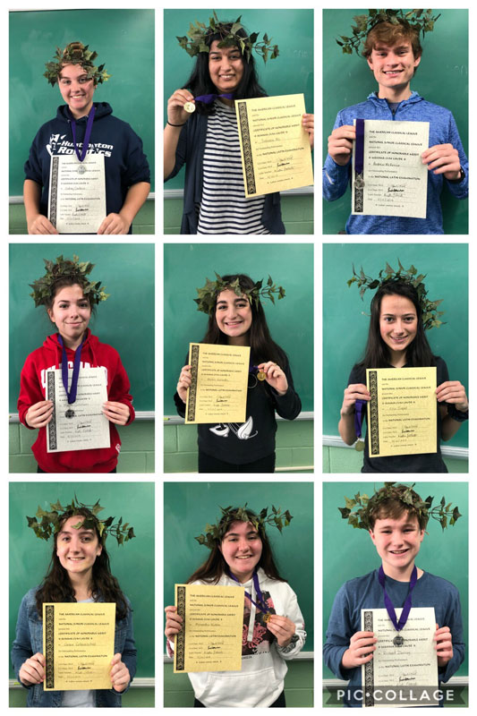 Huntington UFSD students turned in outstanding performances on the National Latin Exam.