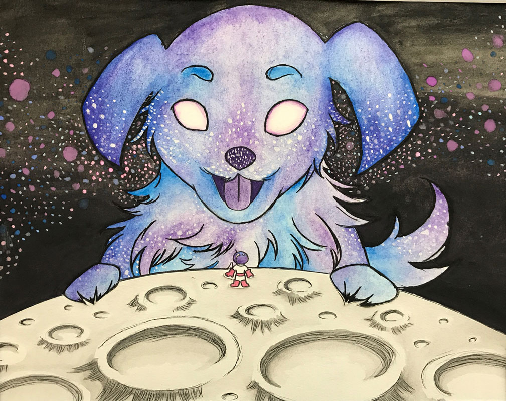 This artwork created by  Julia Giles is on display at High Arts Showcase XV.