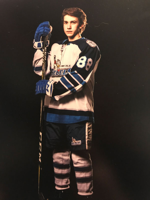 Ryan Williams is one of the top young high school hockey players in New York.