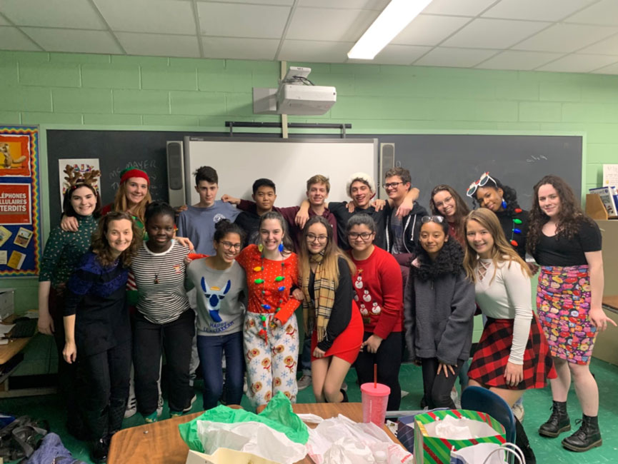 The French Honor Society loves to throw a party.