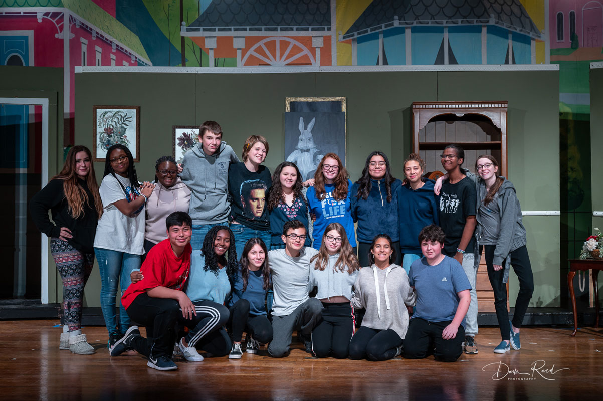 The Huntington High School fall drama production stage crew. (Darin Reed photo.)