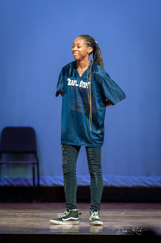 Huntington's Ready ... Step team was a hit at last Saturday's step show. (Darin Reed photo)