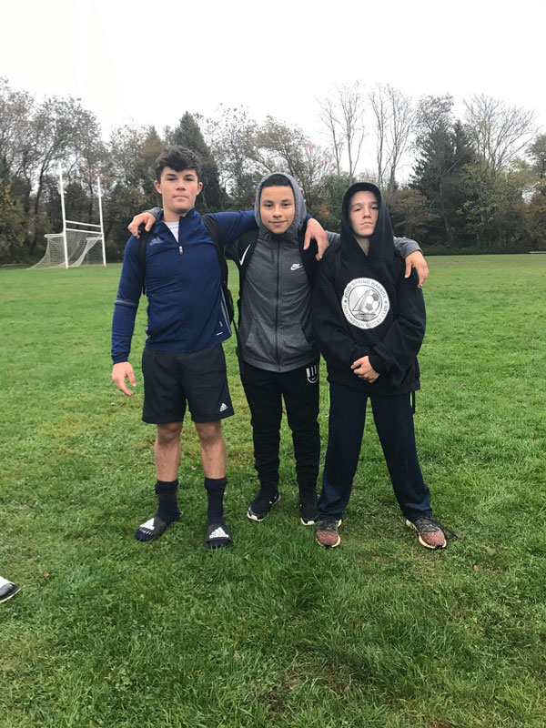 Finley team captains Teddy Leavy, Bryan Lizama and Peter Leavy.