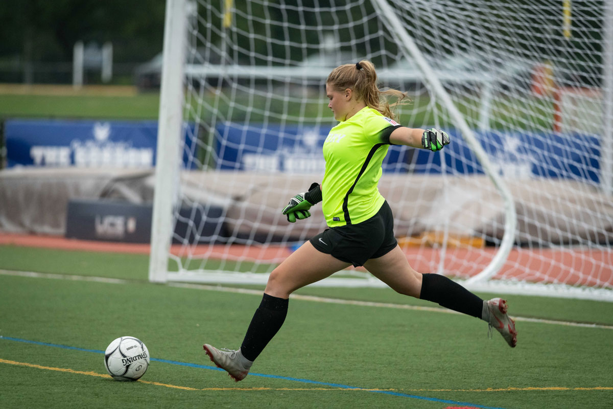 Ainsley Lumpe is Huntington's All-County goalkeeper. (Darin Reed photo)
