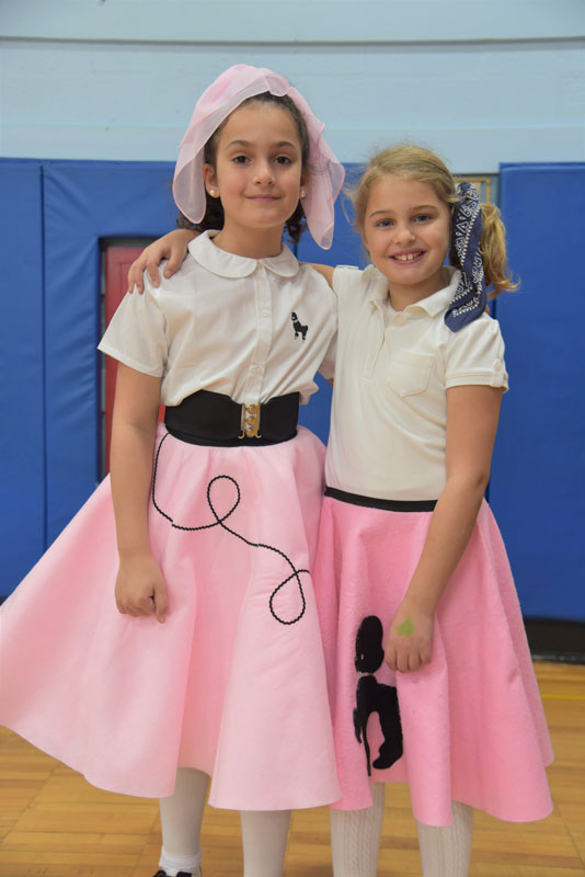 Students, teachers and support staff all joined in on the 50's Day fun at Washington School