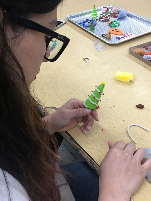 Huntington High School Creative Crafts class students created ornaments.