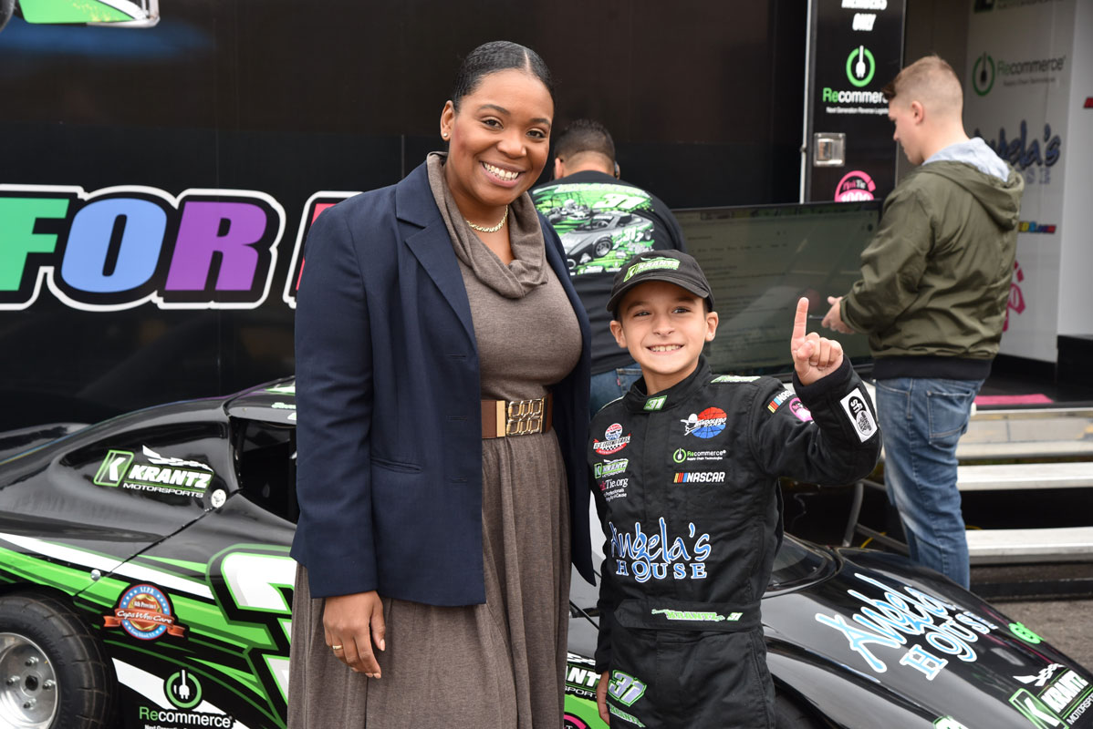  Washington Principal Michelle Richards with Darren Krantz, who races cars with his parents' motorcross teams 