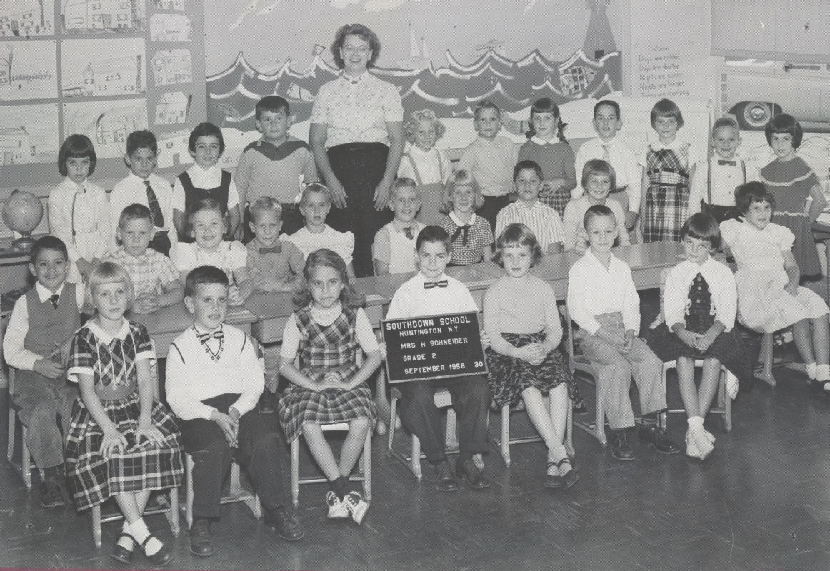 A second grade class in Sept. 1956 at Southdown School.