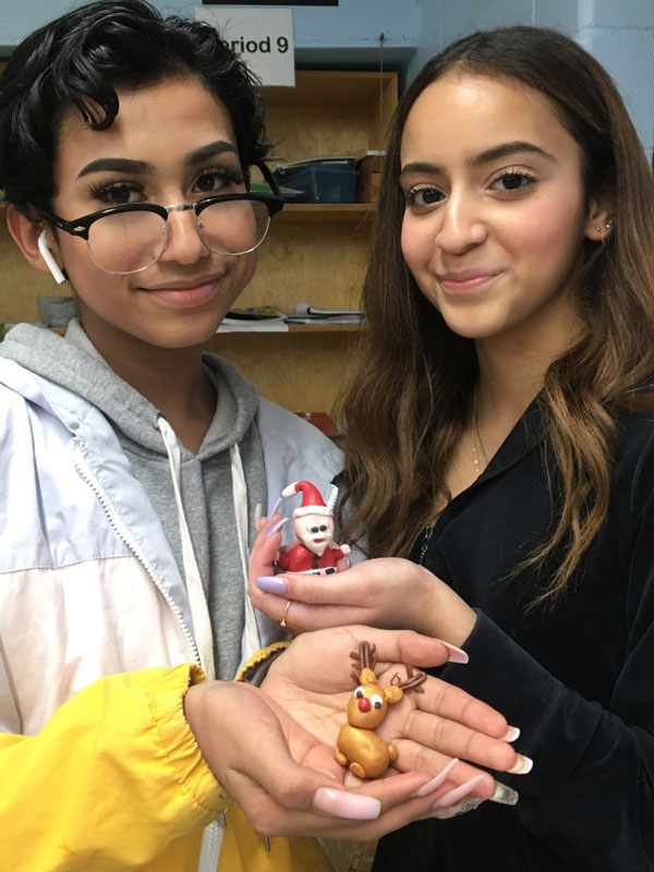 Huntington High School Creative Crafts class students created ornaments.