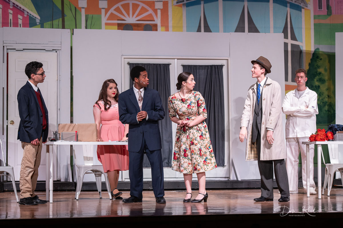 The stage crew's work on set design, lighting, sound and music was splendid last weekend. (Darin Reed photo)