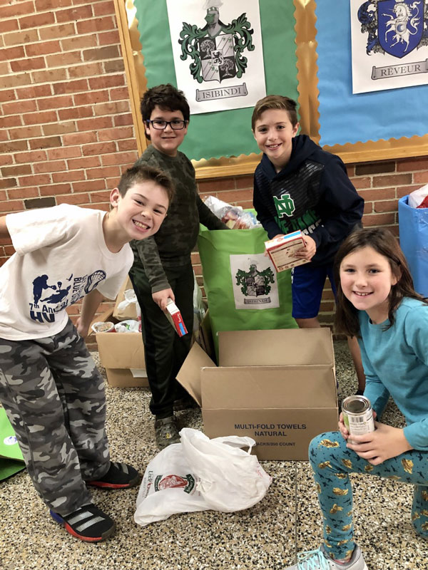The STEM student council members are proud to have collected food to feed local hungry families 
