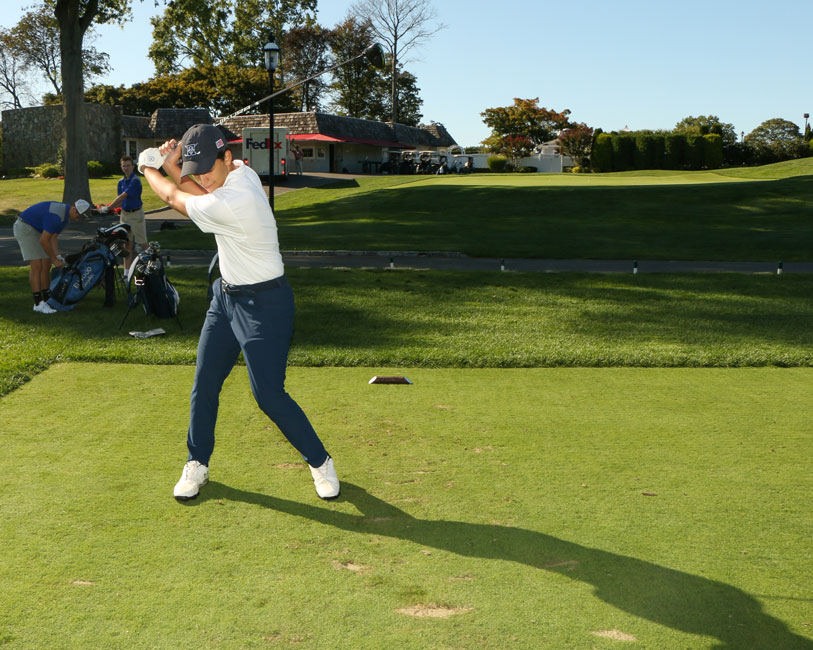 The Huntington varsity golf team has clinched the league title.
