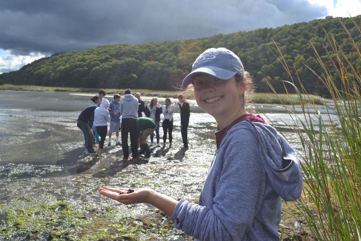Huntington students made all sorts of discoveries at Sunken Meadow during their research experience at the park.