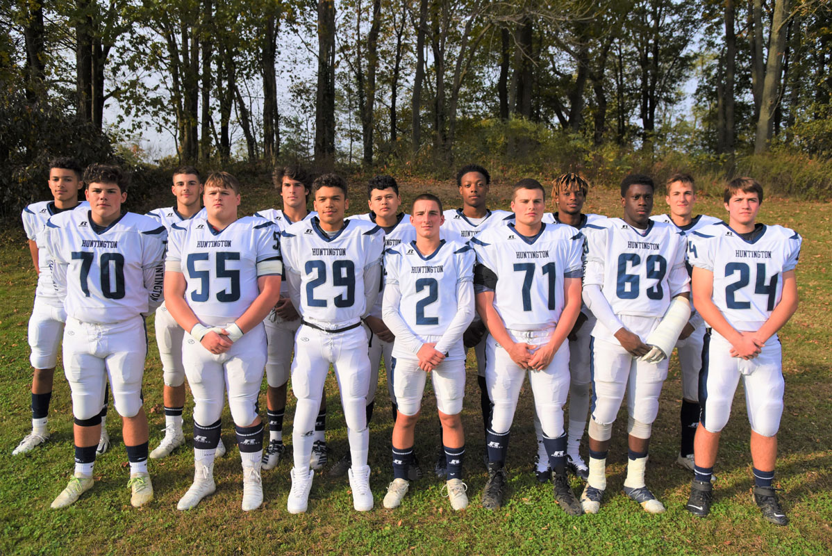 The Huntington football team's 14 seniors is one of the reasons why the Blue Devils have a 5-2 record this fall.