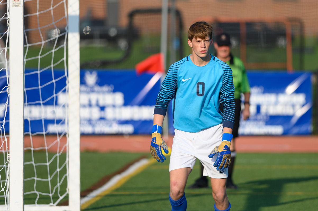 Huntington goalie Cole Pillion is in the midst of a great season. (Darin Reed photo)