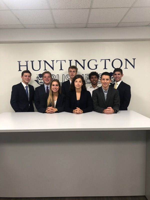 The executives of BioSol, a Huntington High School Virtual Enterprise company.