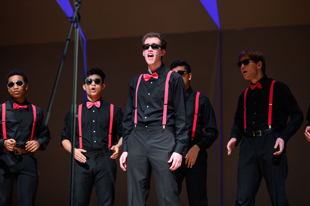 Vocalist Brendan Garcia is among Huntington's All-County vocalists. (Darin Reed photo.)