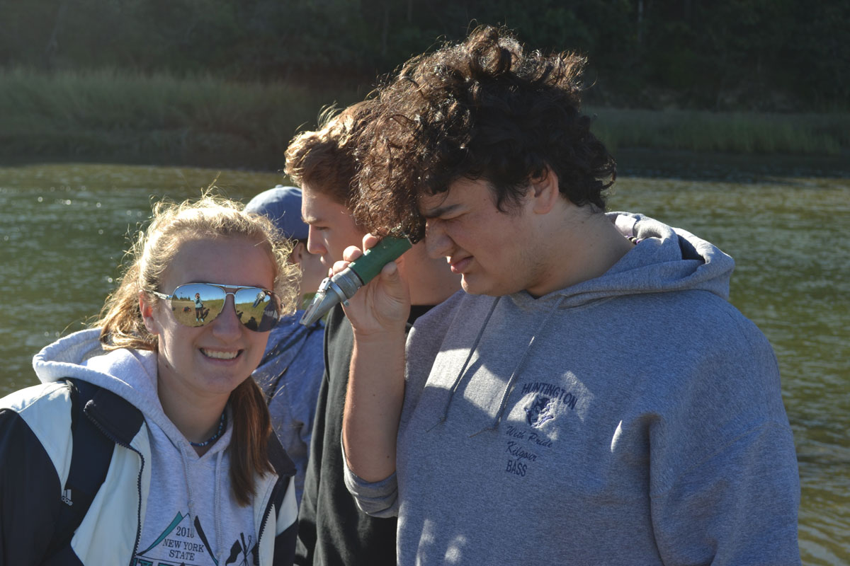 A trip into the field at Sunken Meadow State Park featured plenty to interest classes of Huntington AP Biology students