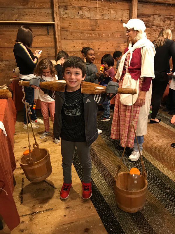 Flower Hill second graders learned about colonial era life during their visit to the Conklin house.
