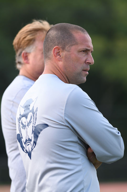 Longtime Huntington assistant coach Jason Suarez. (Darin Reed photo.)