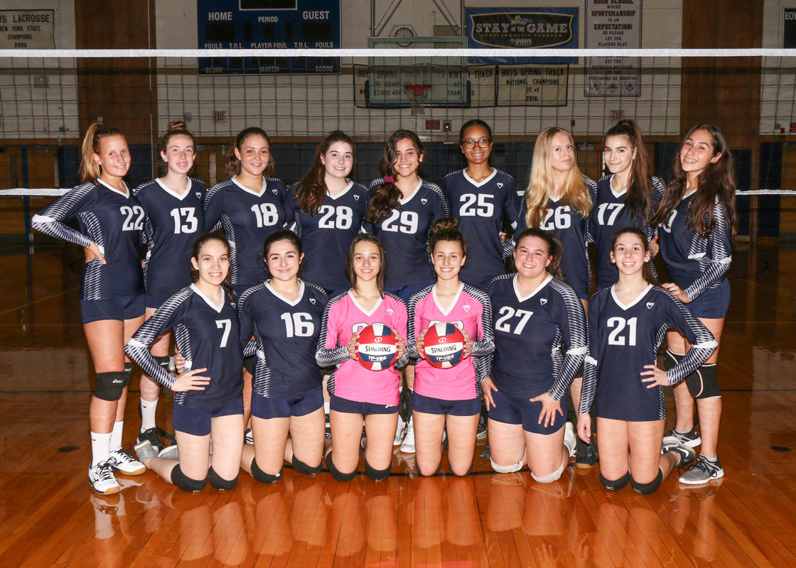 The Huntington junior varsity girls' volleyball team.