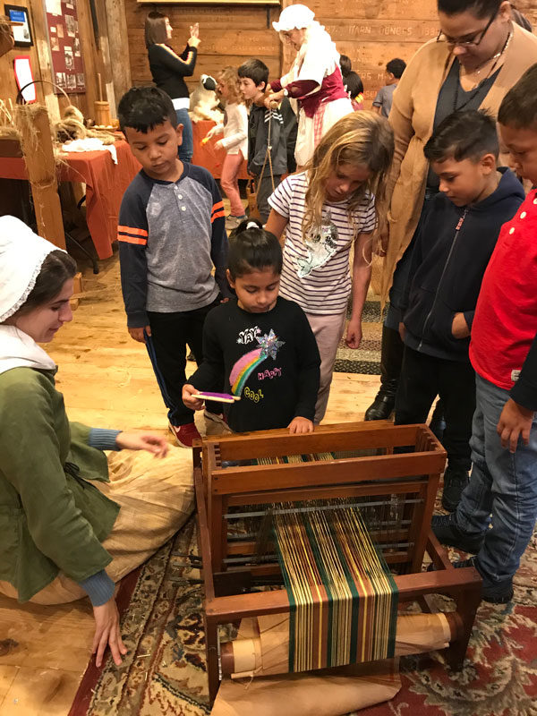 Flower Hill second graders learned about colonial era life during their visit to the Conklin house.