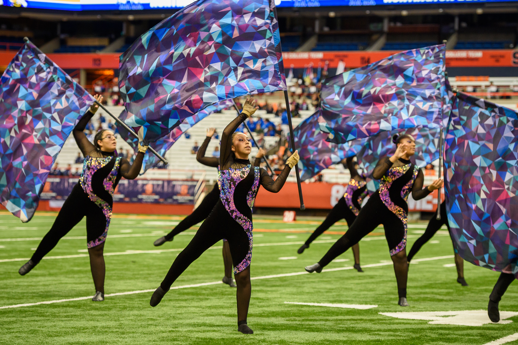 Huntington's color guard has been magnificent. (Darin Reed photo)